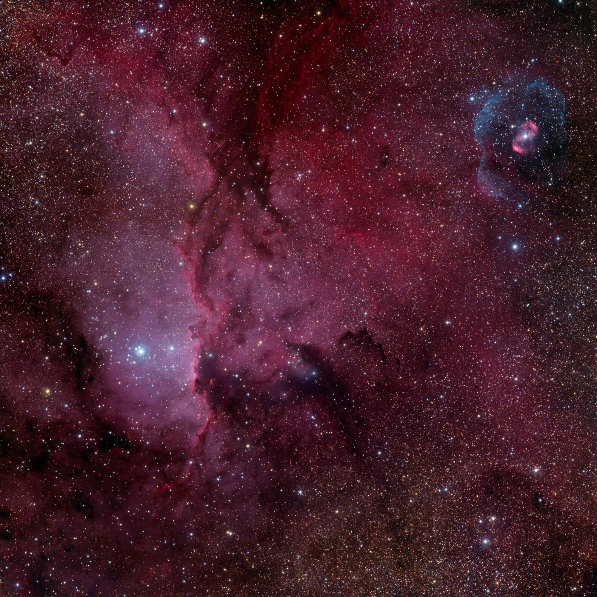 Туманность NGC 6164. NGC 6188. Красивый космос. Туманности в космосе. Изображение 2000 2000 пикселей