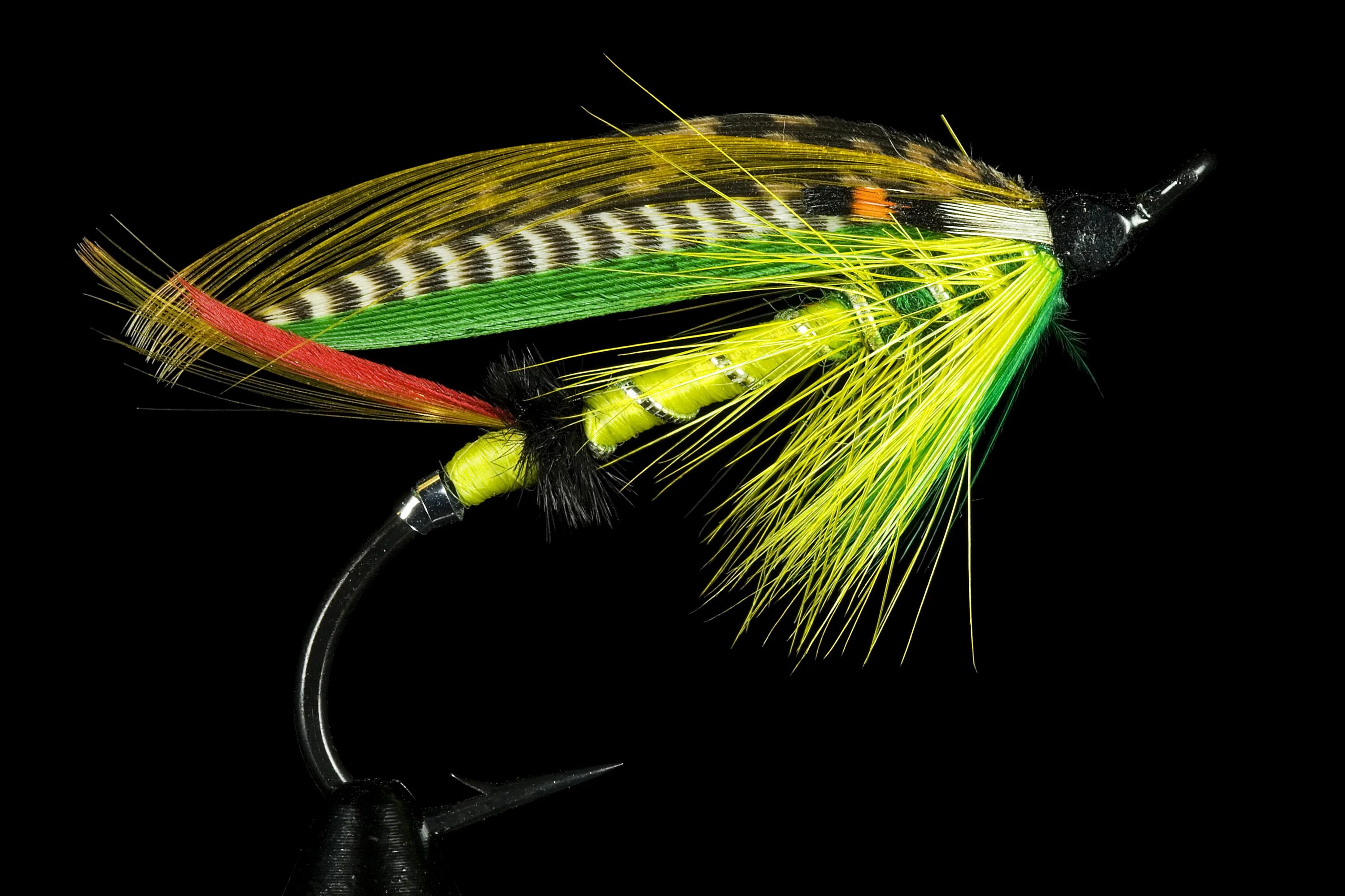 Fishing bait. Green Highlander Fly. Мушка Грин хайлендер. Green Highlander Salmon Fly. Рыбалка нахлыст.