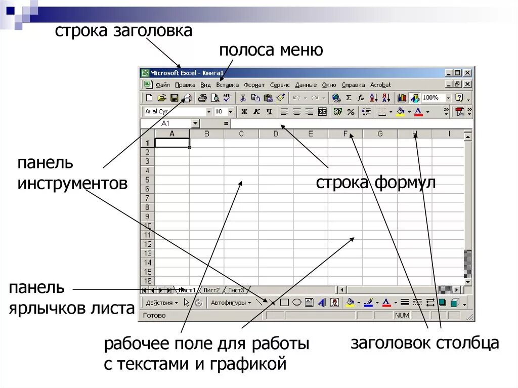 MS excel рабочая область. Строка заголовка. Строка заголовка строка меню. Строка заголовка в excel.