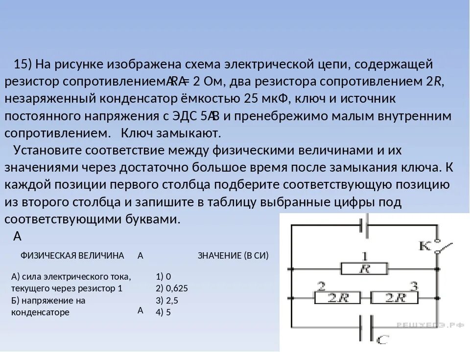 Пять одинаковых резисторов с сопротивлением r = 1 Ом соединены в электрическую ц