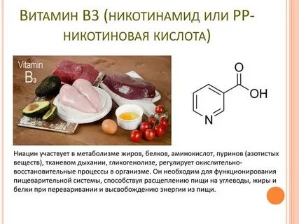Роль витамина рр