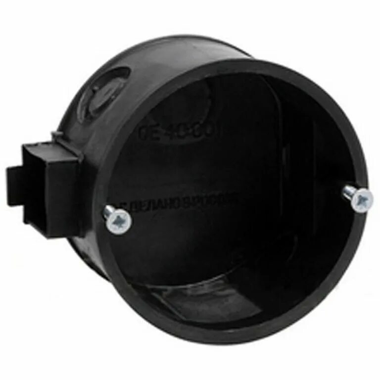 Коробка установочная 68(65)х45мм гипрок. 68 45 00. 68 45 00. 68 45 00. Коробка установочная км40002 d65x40мм для твердых стен (с саморезами) iek.