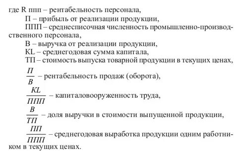 Рентабельность персонала