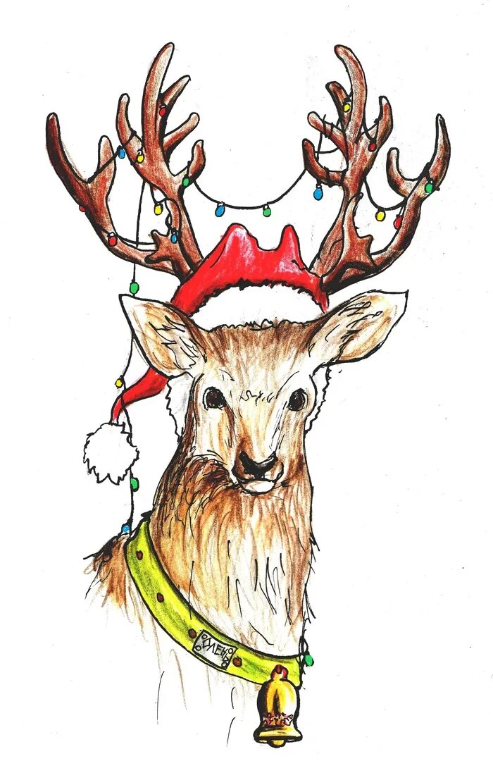 Рисунок оленя на новый год. Рождественский олень арт. Нарисовать новогоднего оленя. Новогодний олень иллюстрация. Новогодний олень рисунок.