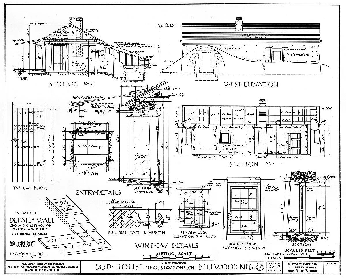 Entry details. Section Plan. SOD House. Standards in Architecture. Entry Section.