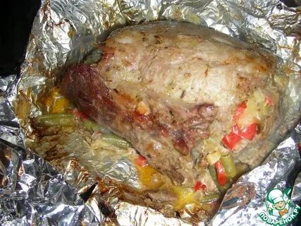 Говядина с овощами в фольге