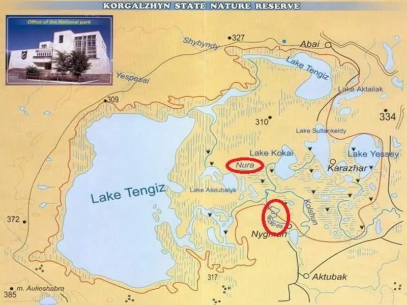 Озеро тенгиз на карте казахстана