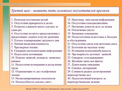 К потерям времени относятся