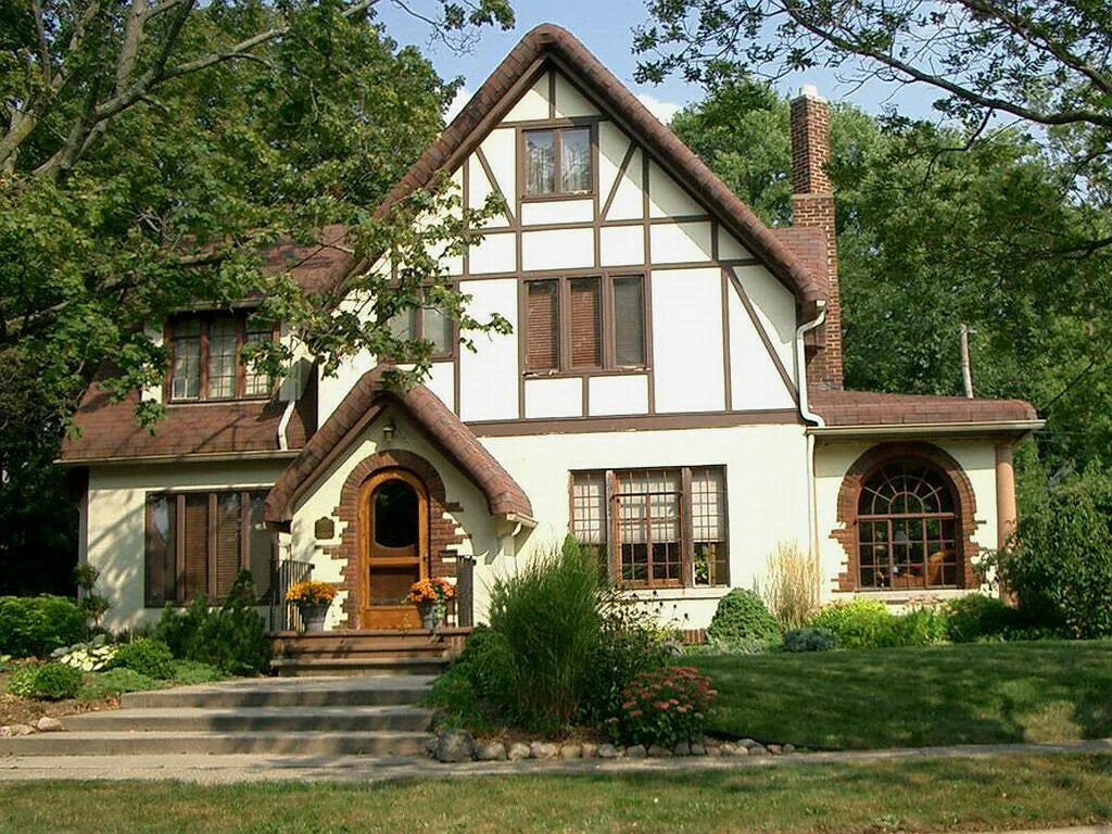 Английский стиль фахверк Тюдор. Стиль Тюдор (Tudor Revival Cottage). Стиль фахверка в Англии. Стиль Нео-Тюдор.