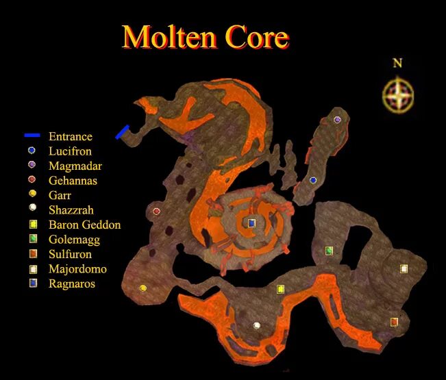 Core карта. Огненные недра карта с боссами. world of warcraft the molten core. огненные недра. wow 3.3.5 огненные недра.