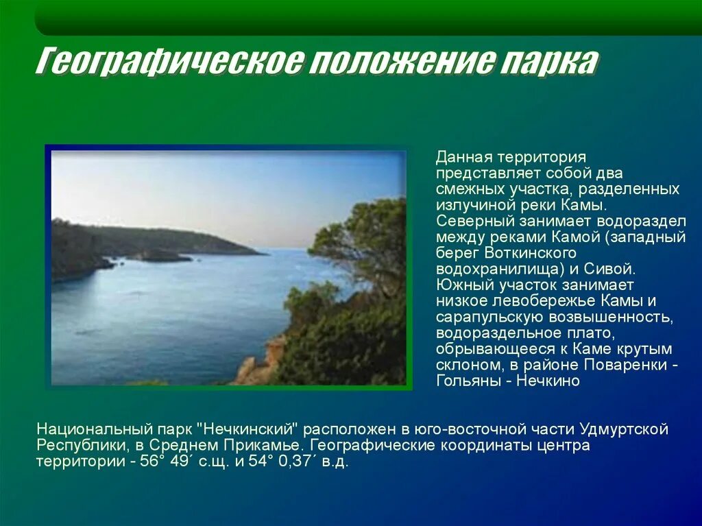 Национальные парки сообщение кратко. Национальный парк Удмуртии. Нечкинский национальный парк презентация. Заповедники Удмуртии. Сообщение о заповеднике Удмуртии.