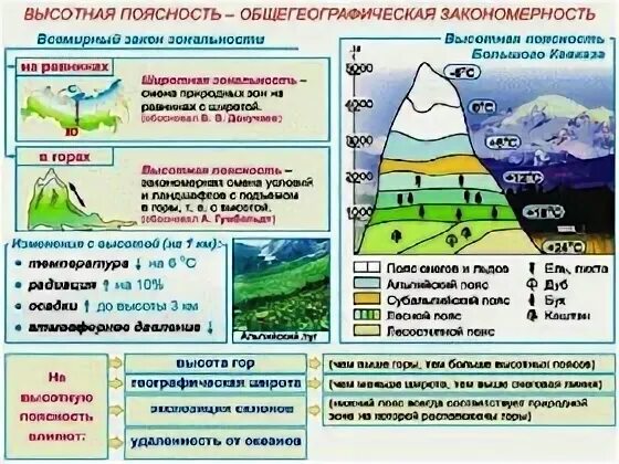 Закономерная смена природных зон в горах называется