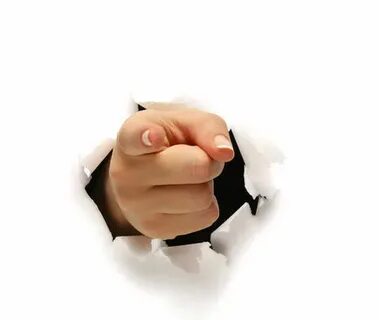Hand through