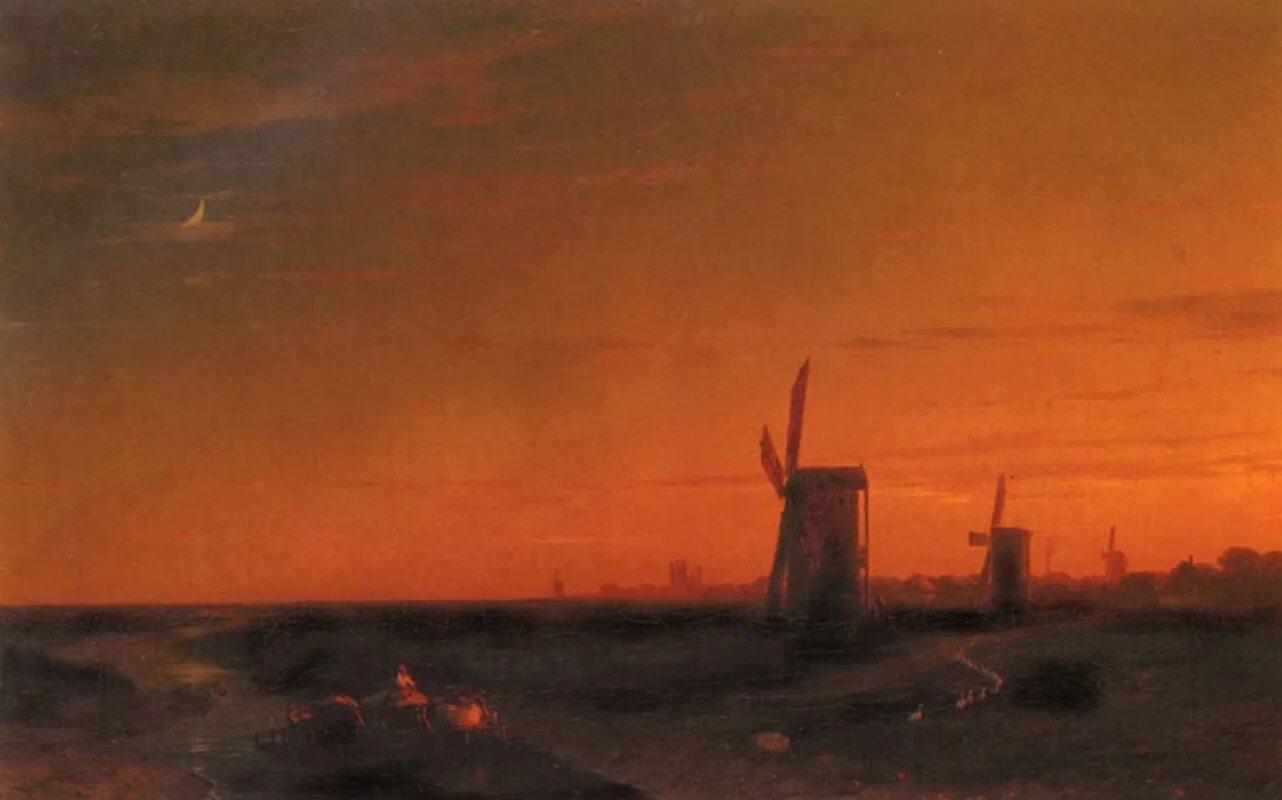 Айвазовский мельница 1874. Картина мельница айвазовский