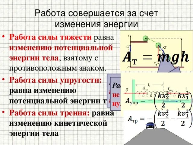 Какие движения совершает. Механическая работа. Работа силы тяжести.. Работа потенциальных сил равна изменению потенциальной энергии тела. Работа силы тяжести. Потенциальная энергия тела.. Работа силы тяжести и силы упругости.