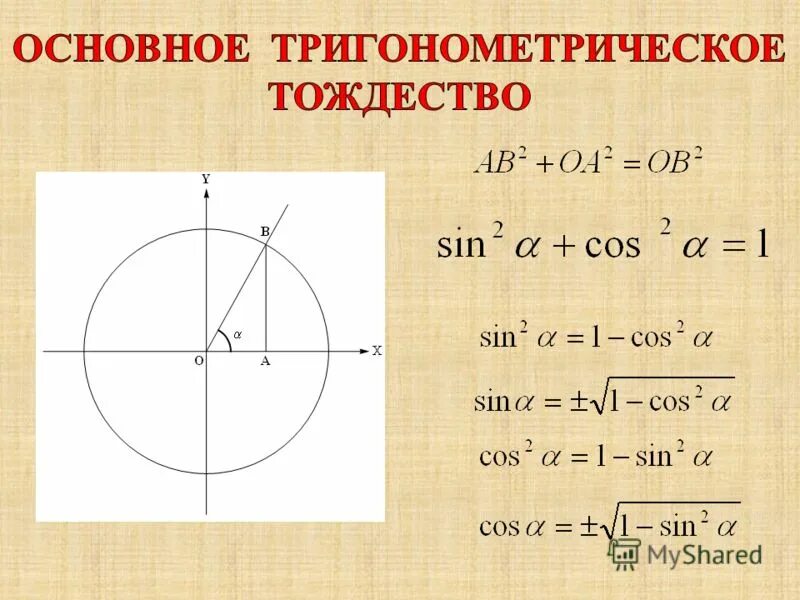 Выберите утверждения являющиеся основным тригонометрическим тождеством. Основное тригонометрическое тождество. Основное тригонометрическое тождество синус. Основное тригонометрическо тожэ. Основное тригонометрическое тождество формулы.