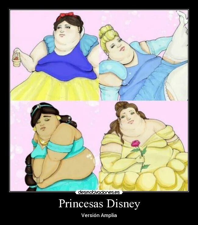 Комиксы про толстых. Диснеевские принцессы потолстели. Жирные принцессы Дисней.