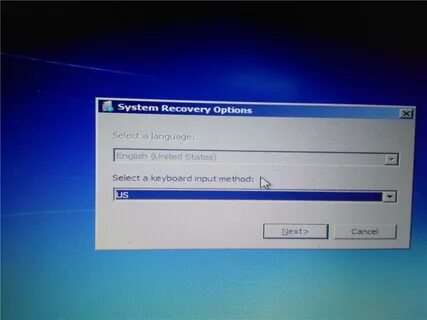 System recovery options что делать