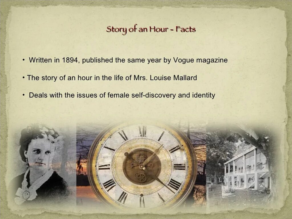 The story of an hour. The story of an hour Kate Chopin. История одного часа Кейт Шопен. Кейт Шопен Пробуждение 1899.