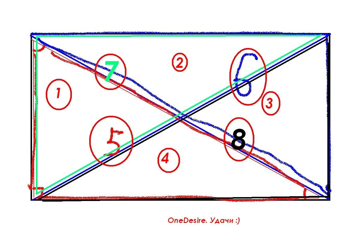 Квадрат 2 отрезка 8 треугольников 1 класс