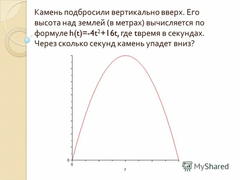 Камень подброшен вертикально. Высота над землёй камня, брошенного вертикально вверх,. Камушек вертикально вверх. Высота над землёй подброшенного. Подброшенный вверх камень упал на землю через 4 с.