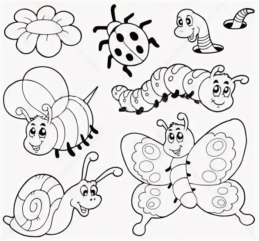 Насекомые распечатать для детей Black And White Insect: Over 139,463 Royalty-Free Licensable Stock Vectors & Vec