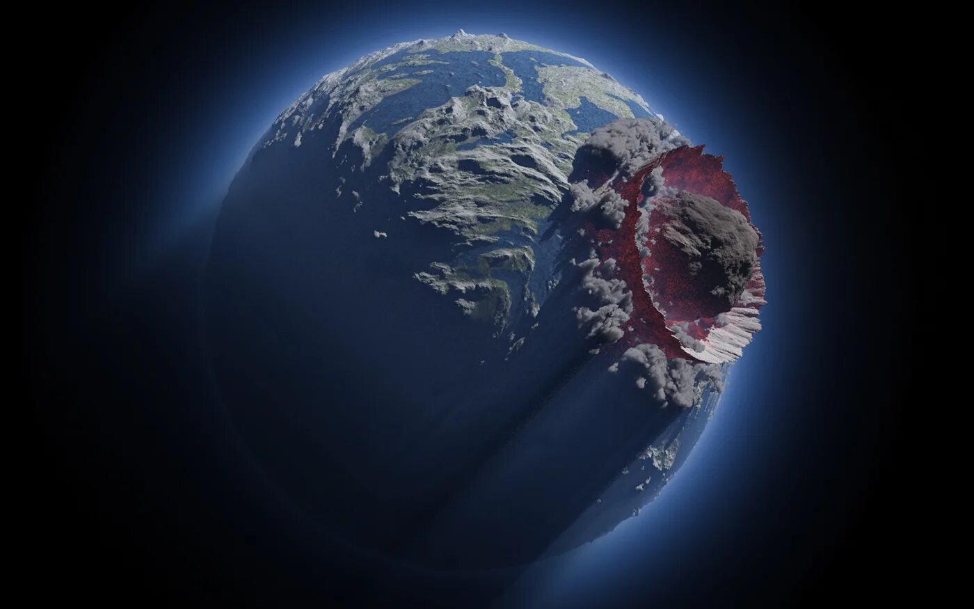 Earth&#039;s creation. World machine. world creator. world creation foto.