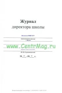 Журнал директор школы