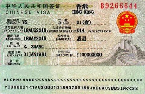 Visa for china