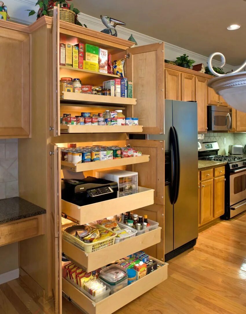 Удобные кухни. Системы хранения для кухни. Хранение на кухне. Организация пространства на кухне.