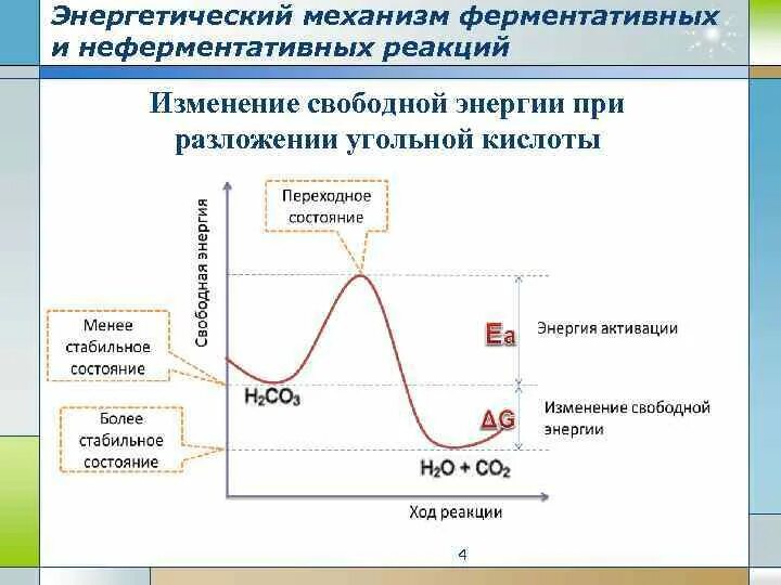 Энергетический механизм ферментативной и неферментативной реакции. Энергия активации ферментативной реакции. Энергетический барьер и энергия активации. Энергия активации ферментативной и неферментативной реакции. Реакция активации снижена