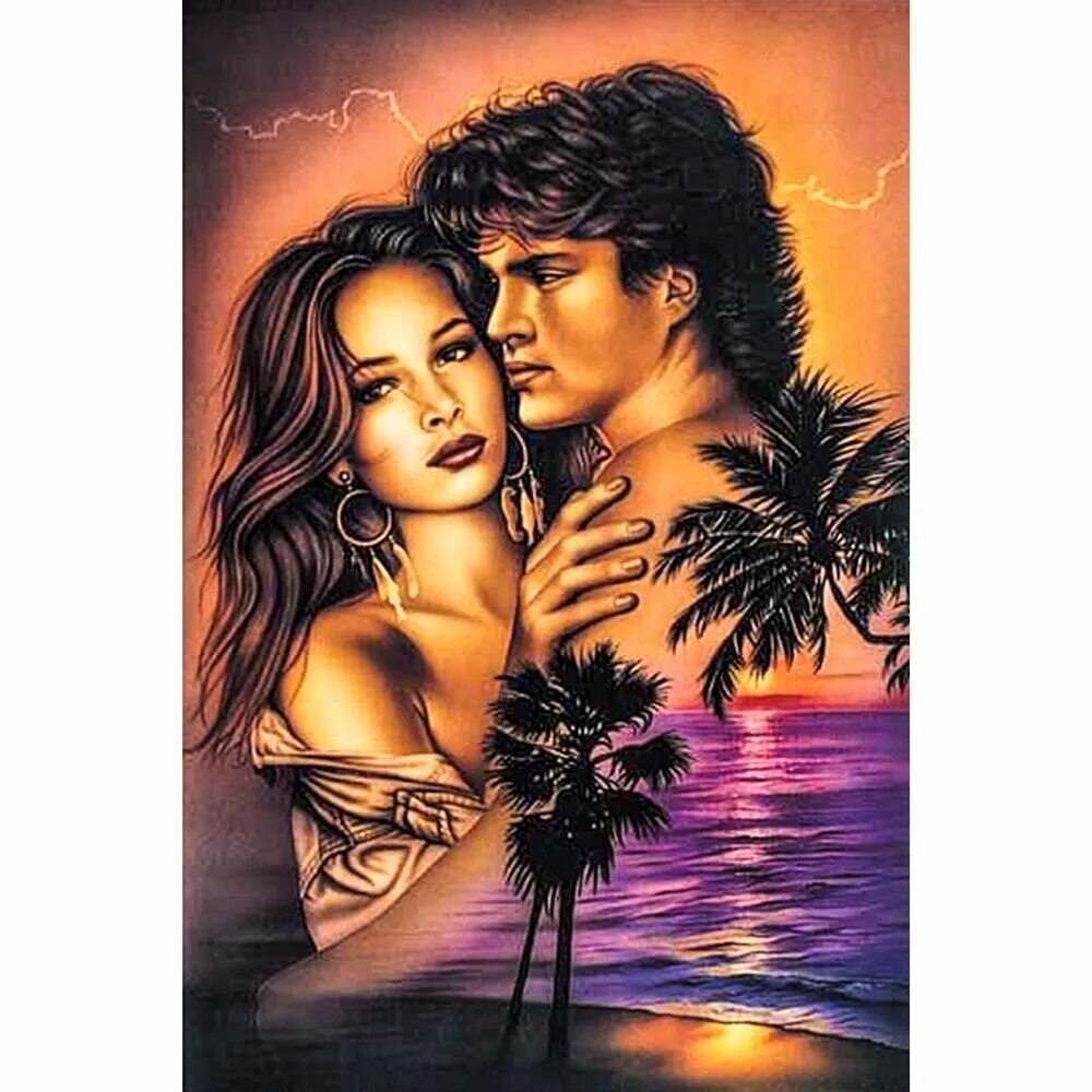 Двое в парке картина. Джон пауль романтическая живопись. Алмазная мозаика пары. Мужчина и женщина страсть маслом. Картина с поцелуем.