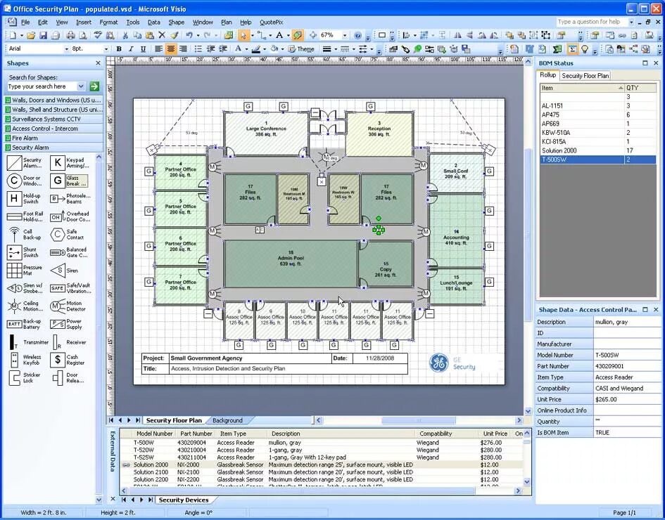 Security plan. Access Visio. Access, Visio, Project. Access, Visio, Project Office. Консоль IBM Visio.