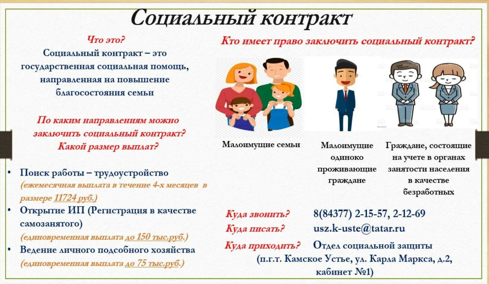 Буклеты по социальному контракту. Букле по социальному контракту. Брошюра по социальному контракту. Листовка по социальному контракту.