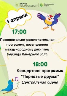 День птиц названия мероприятия