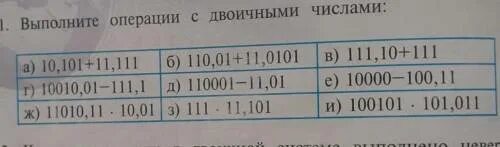 Операции с двоичными числами. 101*11 Информатика. Двоичное число 111. 001 011 101 110 Таблица.