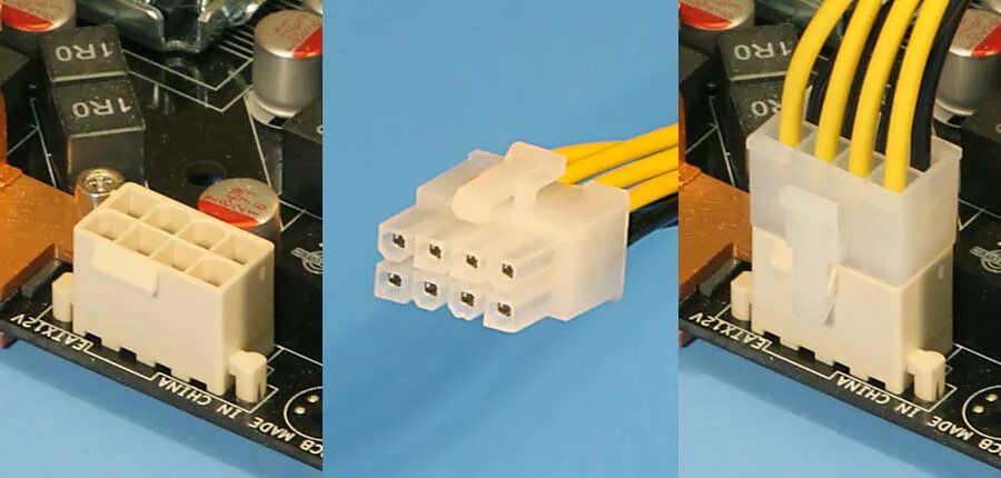 8-Pin ATX 12v Power Connector. Разъем atx12v 2x4. Разъем 8 пин для питания процессора. Разъем atx12v на материнской плате. 8 пин питание процессора