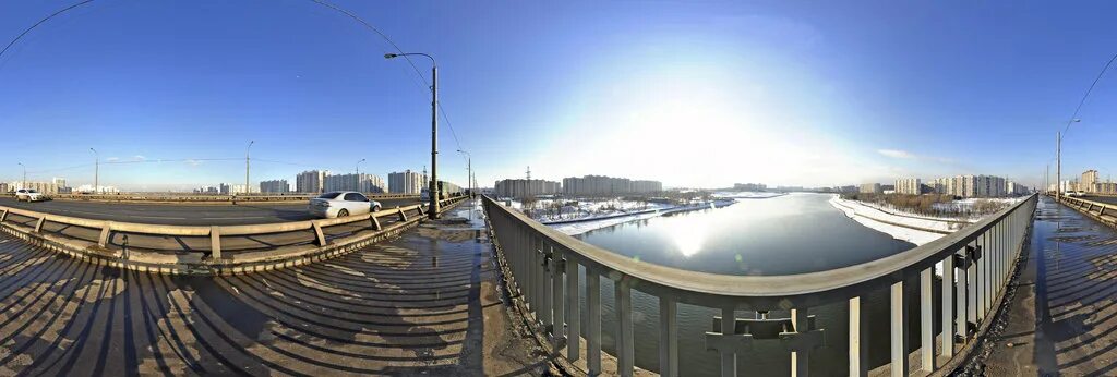 Марьино мост через Москву-реку. Индустриальный мост через Москву-реку. Мост Братеево. Братеево панорама. Часть 360