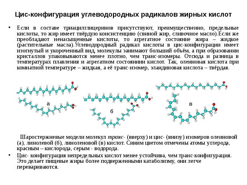 Цис молекула. Цис и транс изомеры жирных кислот. Ненасыщенные жирные кислоты цис изомеры. Цис конфигурация биохимия. Цис и транс конфигурация жирных кислот.