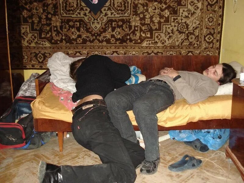 Увидев пьяную