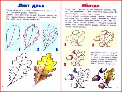 Рисуем осенние листья поэтапно презентация 1 класс