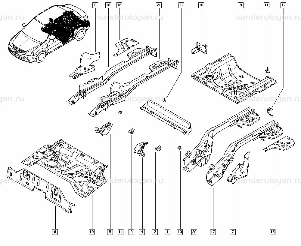 Детали кузова Рено Логан 2 схема. Детали кузова Рено Логан 1 схема. Кузовные детали Рено Логан 1. Усилитель пола Рено Логан 1. Детали renault