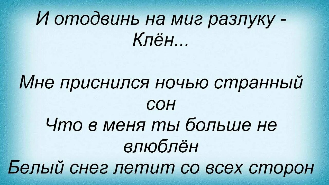 Нет мой милый никуда. Мистер кредо клен. Клён клён клён кредо. Клен слова кредо. Текст песни клен кредо.