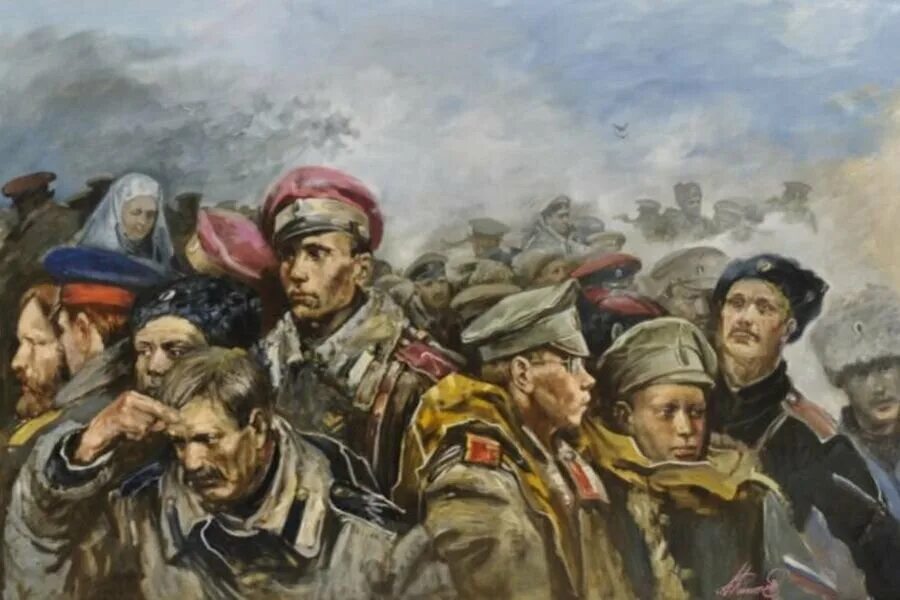 Военная и гражданская жизнь. Белогвардейцы 1917.