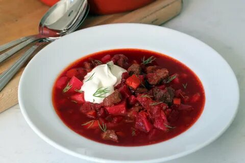 Борщ с вареной капустой