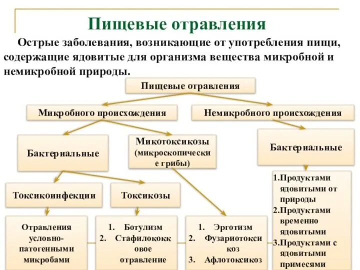 Классификация пищевых отравлений гигиена. Пищевые отравления микробного и немикробного происхождения. Классификация пищевых отравлений немикробной природы. Пищевые отравления микробиология.