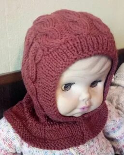 Балаклава для девочки спицами