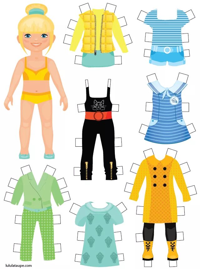 Кукла из цветной бумаги. Одежда из бумаги для детей. Показ одежды из бумаги для ребенка. Одежда из бумаги для игры.