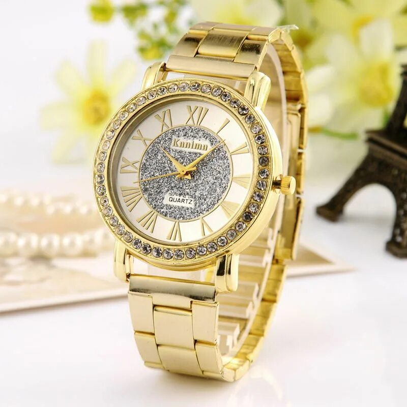 Часы женские Quartz золотые. Часы Relogio feminino. Позолоченные часы. Часы золотистые женские