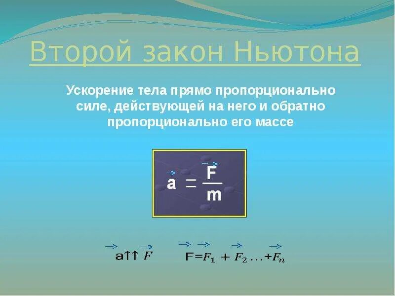 Второй закон f a m. 2 закон ньютона. две формулировки второго закона ньютона. второй закон ньютона презентация. закон ньютона f ma.